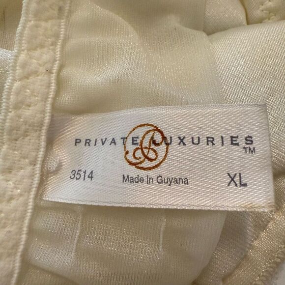 Vintage Private Luxuries by Natori Ivory Lace Corset W/Garters Sz XL, Romantic - Picture 8 of 14